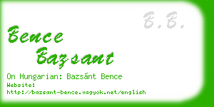 bence bazsant business card